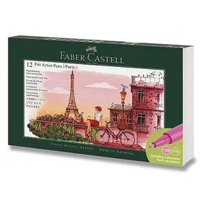 Popisovače Faber-Castell Pitt Artist Pen Paris - 12 ks